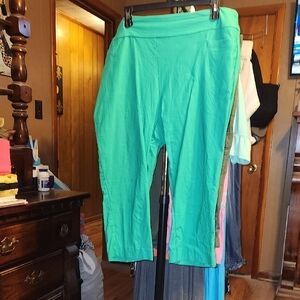 Vibrant Green Cropped Pants